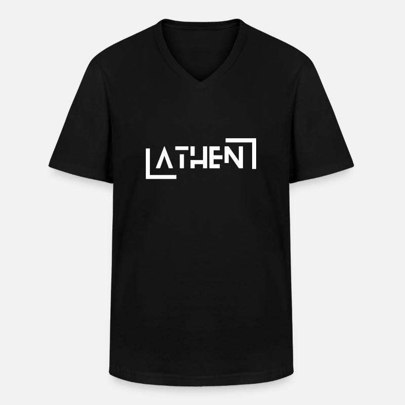 Athen - Männer-T-Shirt mit V-Ausschnitt - Schwarz