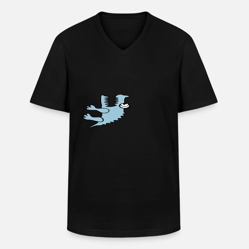 Krokodil (individuelle Farbänderung) - Männer-T-Shirt mit V-Ausschnitt - Schwarz
