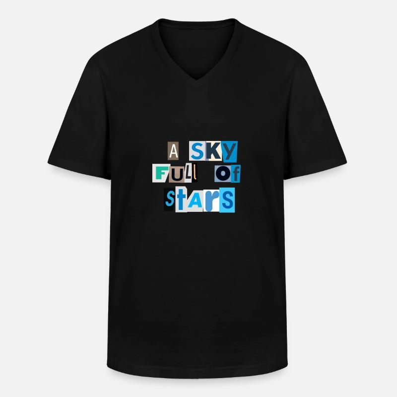 Ein Himmel voller Sterne - Männer-T-Shirt mit V-Ausschnitt - Schwarz