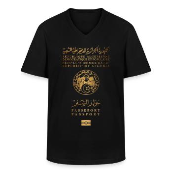 Algerischer Pass - Männer-T-Shirt mit V-Ausschnitt - Schwarz - Vorne - AI Model Male 178 dark (178cm)