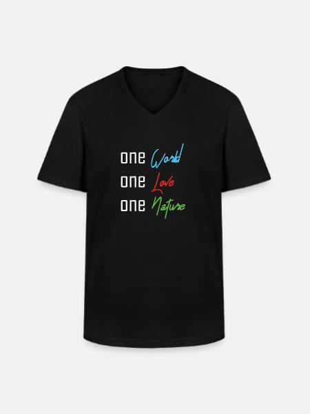Sustainability - Nachhaltigkeit - Men's V-Neck T-Shirt - black