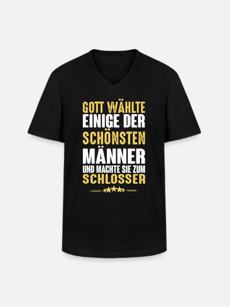 Schlosser - Schlosser - Männer-T-Shirt mit V-Ausschnitt - Schwarz