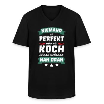 Koch kochen Köche Beruf Spruch lustig - Männer-T-Shirt mit V-Ausschnitt - Schwarz - Vorne - AI Model Male 178 dark (178cm)