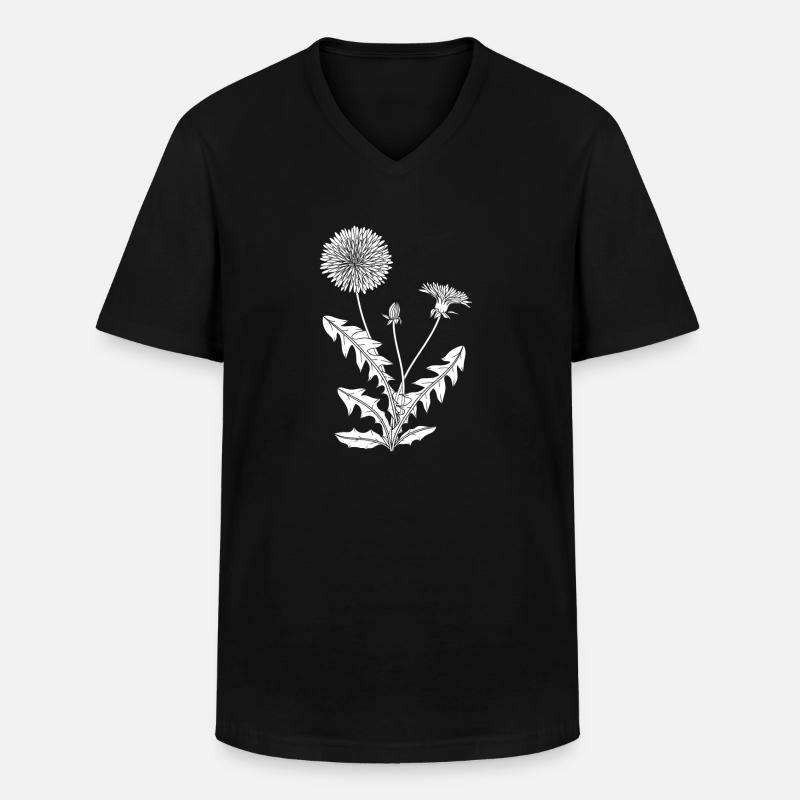 Wildblumen - Männer-T-Shirt mit V-Ausschnitt - Schwarz
