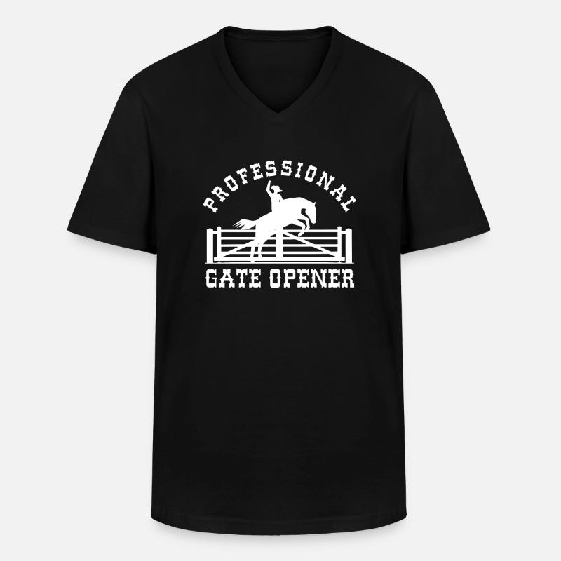 Professioneller Toröffner - Männer-T-Shirt mit V-Ausschnitt - Schwarz