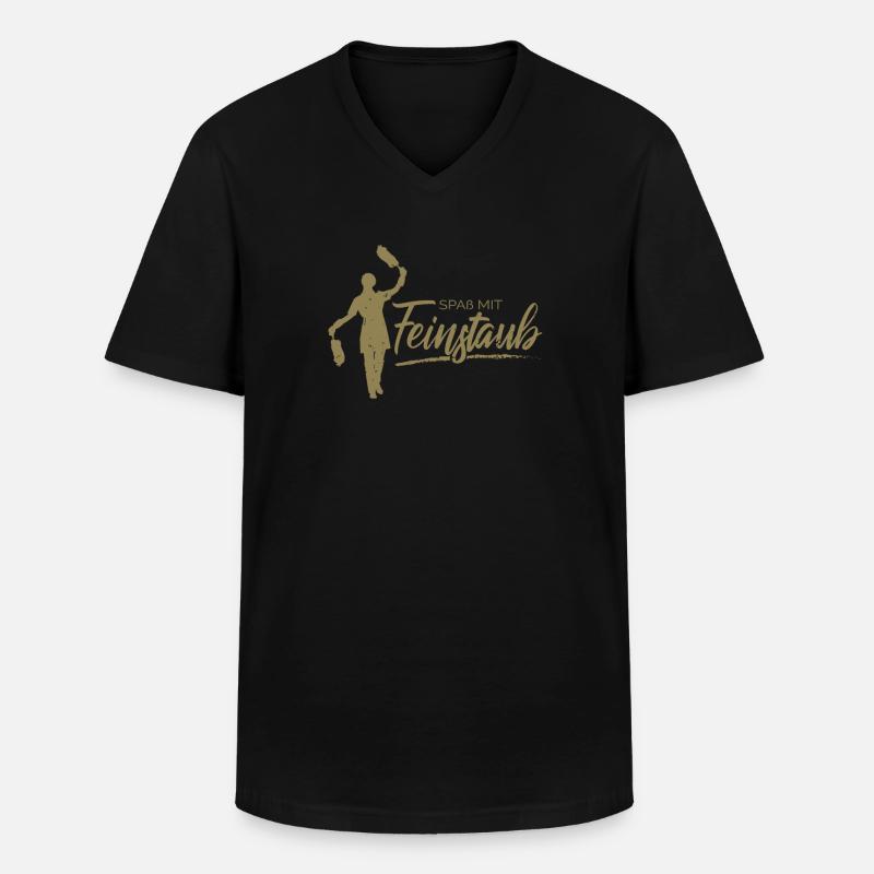 Spaß mit Feinstaub - Männer-T-Shirt mit V-Ausschnitt - Schwarz