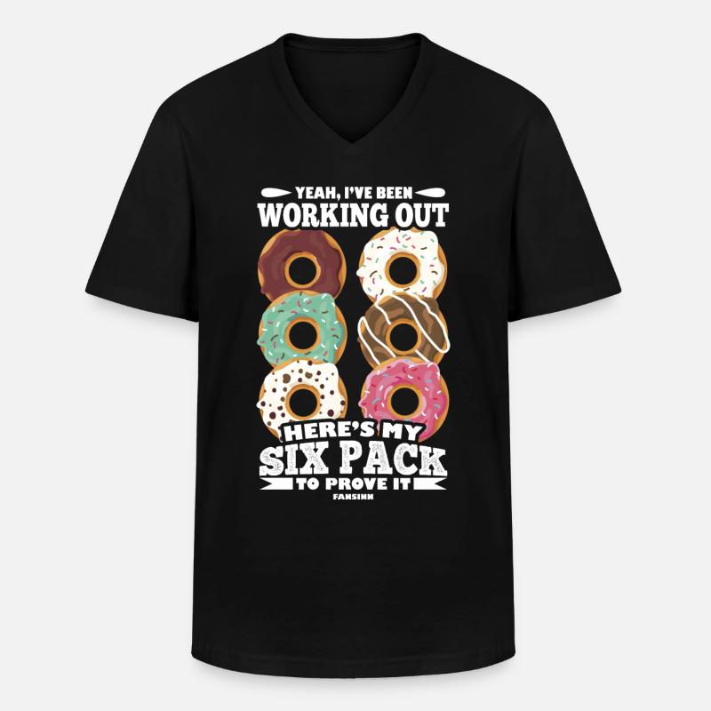 Donut - Männer-T-Shirt mit V-Ausschnitt - Schwarz