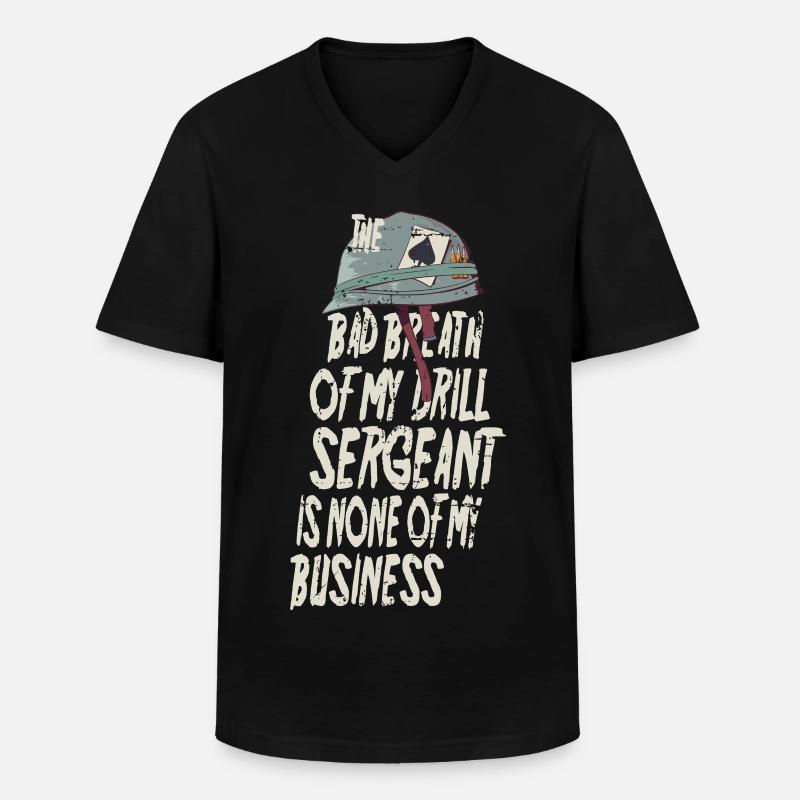 Drill Sergeant Mundgeruch - Männer-T-Shirt mit V-Ausschnitt - Schwarz