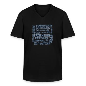 Erzieherin Brainstorming Shirt - Männer-T-Shirt mit V-Ausschnitt - Schwarz - Vorne - AI Model Male 178 dark (178cm)