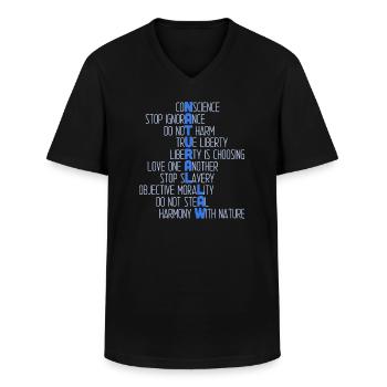 Naturgesetz Moral Schluss Unwissenheit Freiheit Geschenk - Männer-T-Shirt mit V-Ausschnitt - Schwarz - Vorne - AI Model Male 178 dark (178cm)