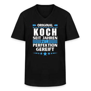 Chef matured to perfection - Men's V-Neck T-Shirt - black - Front - AI Model Male 178 dark (178cm)
