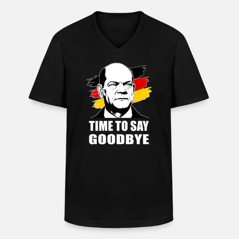 Time to say Goodbye - Männer-T-Shirt mit V-Ausschnitt - Schwarz