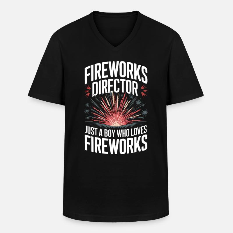 Pyrotechniker Feuerwerk Pyrotechnik - Männer-T-Shirt mit V-Ausschnitt - Schwarz