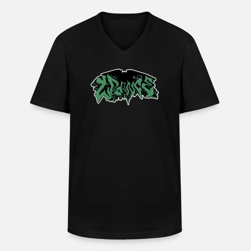 Trance - Graffiti - Männer-T-Shirt mit V-Ausschnitt - Schwarz