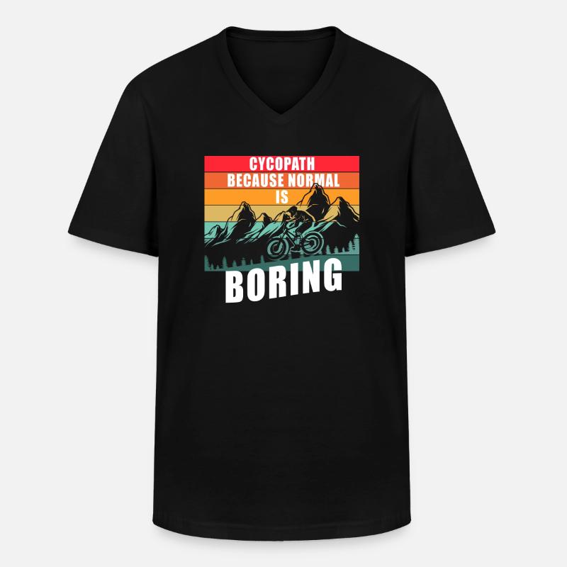 Cycopath - Männer-T-Shirt mit V-Ausschnitt - Schwarz