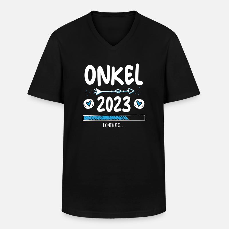 Onkel 2023 Loading - Männer-T-Shirt mit V-Ausschnitt - Schwarz