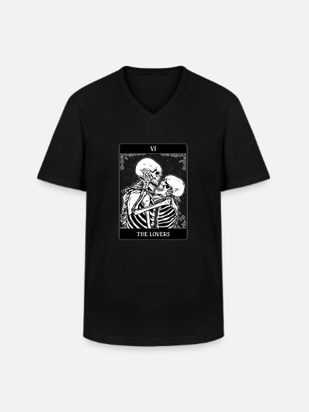 Okkult Tarotkarte Goth Grunge Gothic Punk Metal - Männer-T-Shirt mit V-Ausschnitt - Schwarz