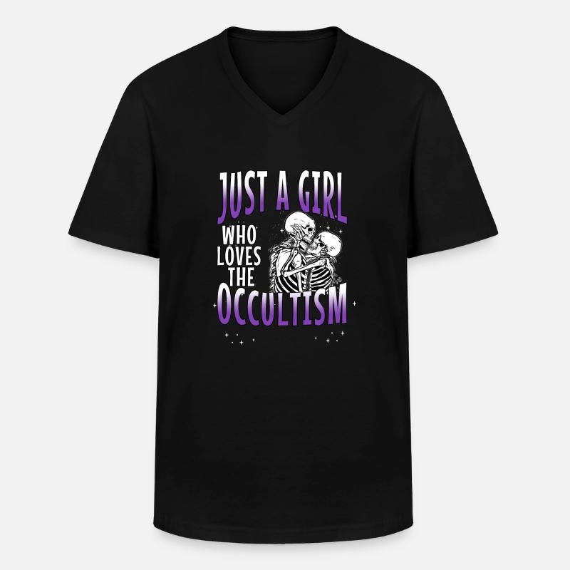 Okkult Goth Gothic Punk Grunge - Männer-T-Shirt mit V-Ausschnitt - Schwarz