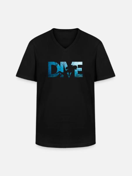 Apnea Diver Freediver Scuba Diver - Men's V-Neck T-Shirt - black