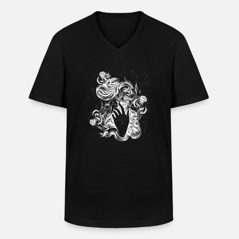 Okkult Goth Gothic Punk Grunge - Männer-T-Shirt mit V-Ausschnitt - Schwarz