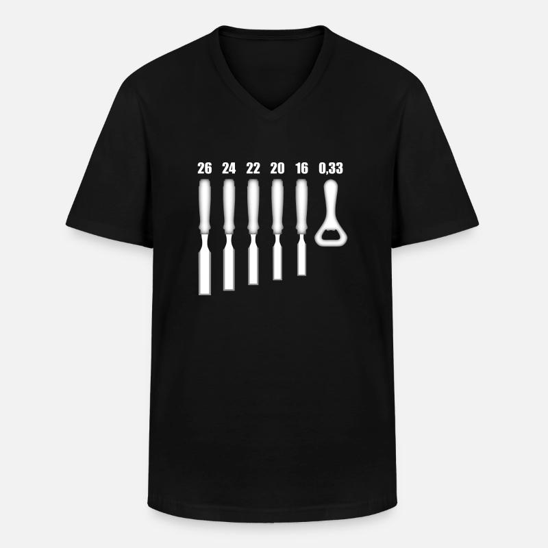 Carpenter Carpenter Chisel Ouvre-bouteille - T-shirt col V Homme - noir