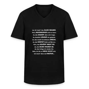 Heimwerker Handwerker DIY - Männer-T-Shirt mit V-Ausschnitt - Schwarz - Vorne - AI Model Male 178 dark (178cm)