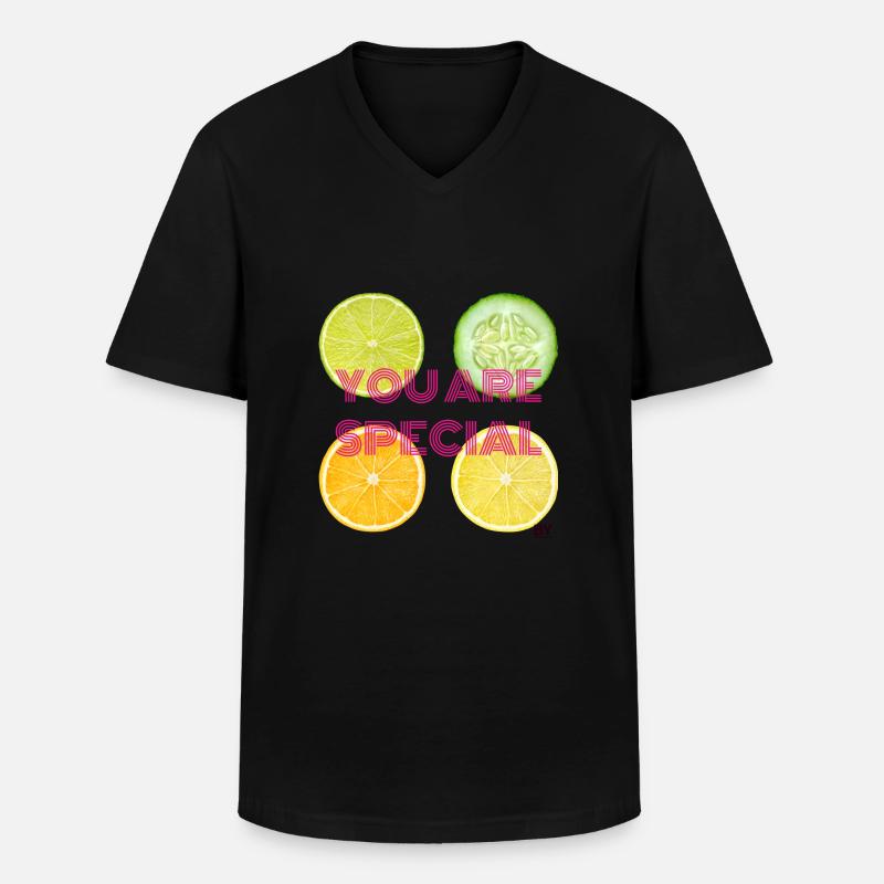 A5C363EA 9F06 4C40 88DD 3710E0A5DBCE - Männer-T-Shirt mit V-Ausschnitt - Schwarz