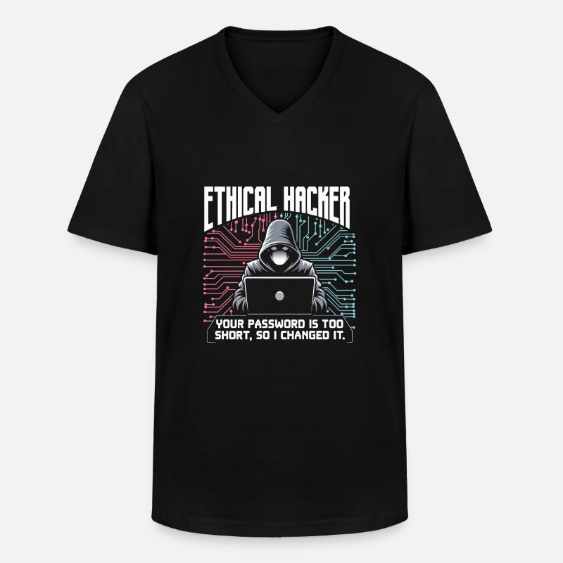 Ethischer Hacker - Männer-T-Shirt mit V-Ausschnitt - Schwarz
