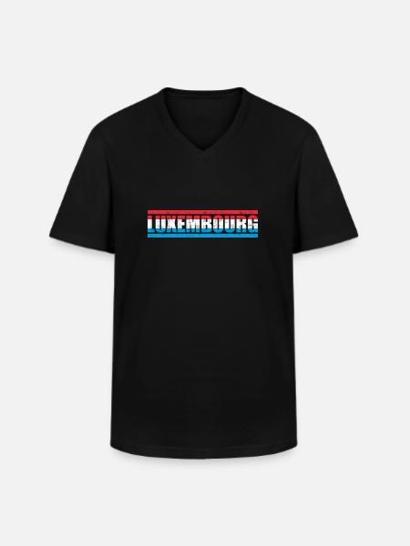 Luxembourg - Men's V-Neck T-Shirt - black