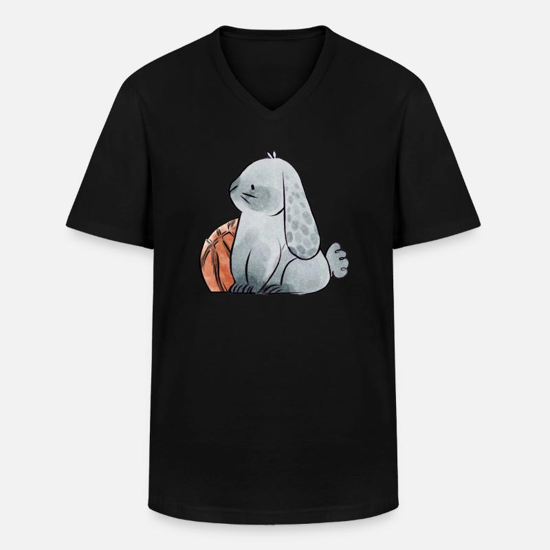 Basketball Mädchen - Männer-T-Shirt mit V-Ausschnitt - Schwarz