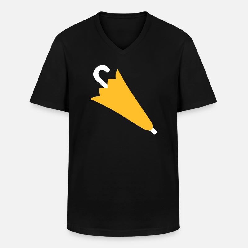 Regenschirm - Männer-T-Shirt mit V-Ausschnitt - Schwarz