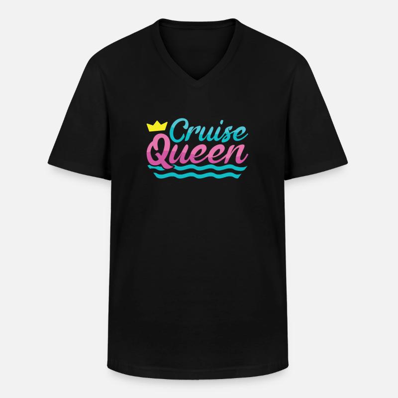 Kreuzfahrt Queen - Männer-T-Shirt mit V-Ausschnitt - Schwarz