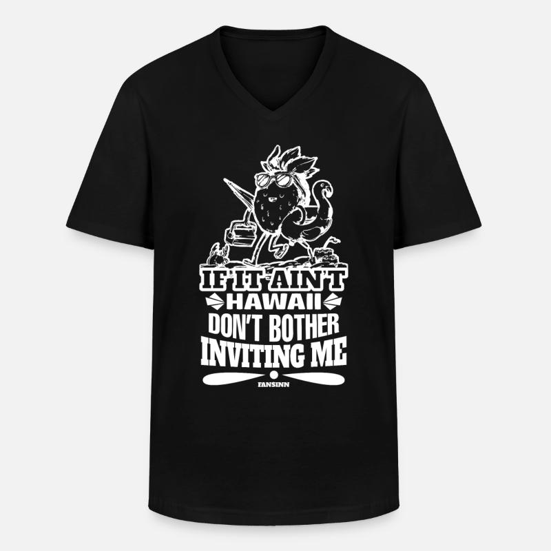Hawaii - Männer-T-Shirt mit V-Ausschnitt - Schwarz
