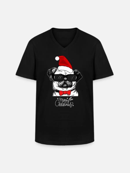 Merry Christmas, Christmas. - Men's V-Neck T-Shirt - black