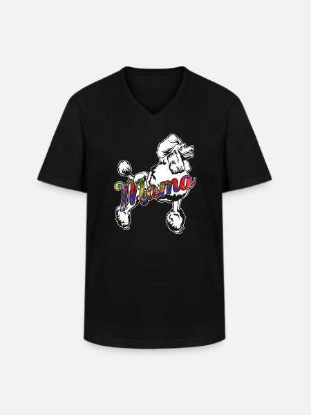 Poodle Poodle Mama - Men's V-Neck T-Shirt - black