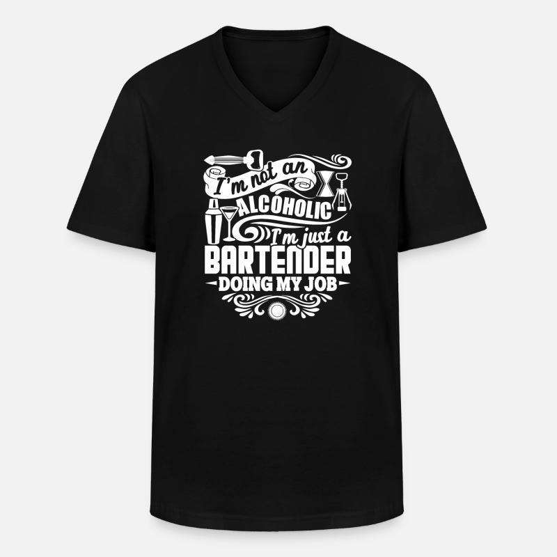 Bartender I'm Just A Bartender - Men's V-Neck T-Shirt - black