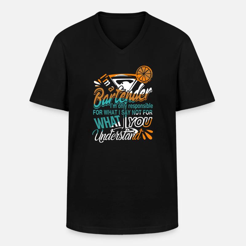 Bartender I'm A Bartender - Men's V-Neck T-Shirt - black
