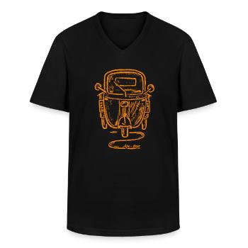 APE ohne Kasten alt gelb APE-tizer - Männer-T-Shirt mit V-Ausschnitt - Schwarz - Vorne - AI Model Male 178 dark (178cm)