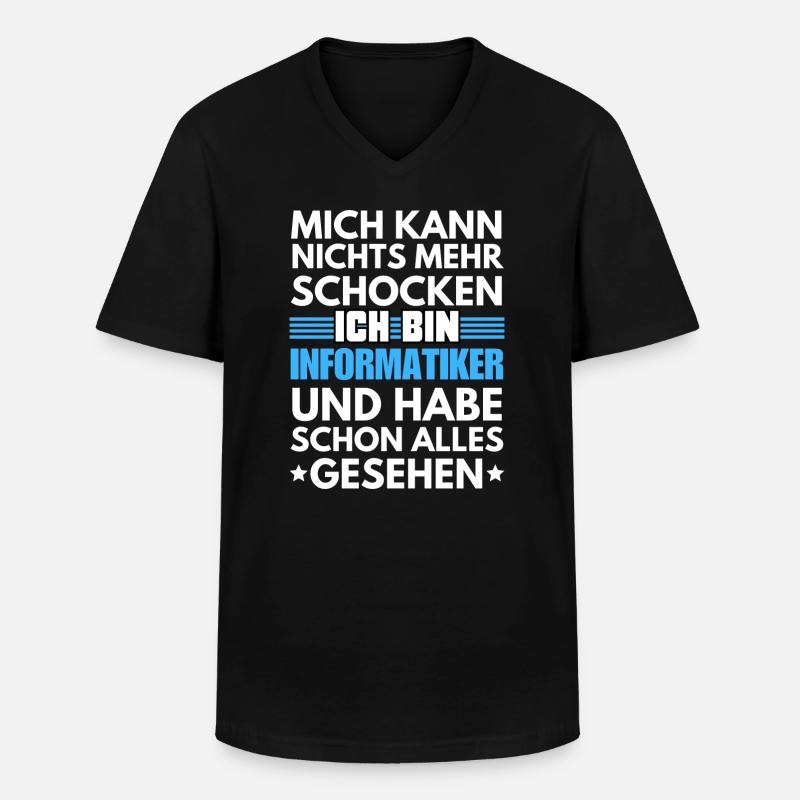Non-shockable computer scientist - Men's V-Neck T-Shirt - black