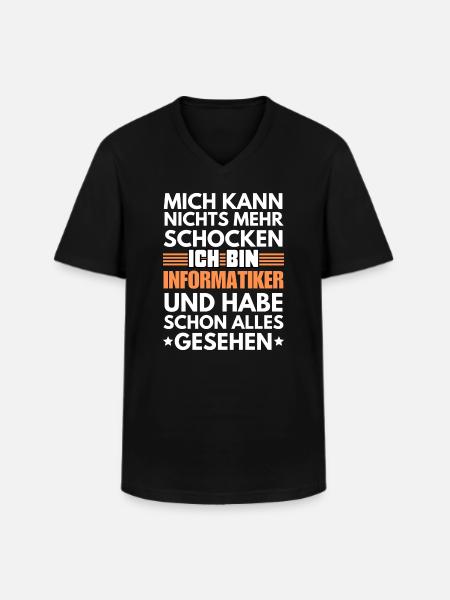 Non-shockable computer scientist - Men's V-Neck T-Shirt - black