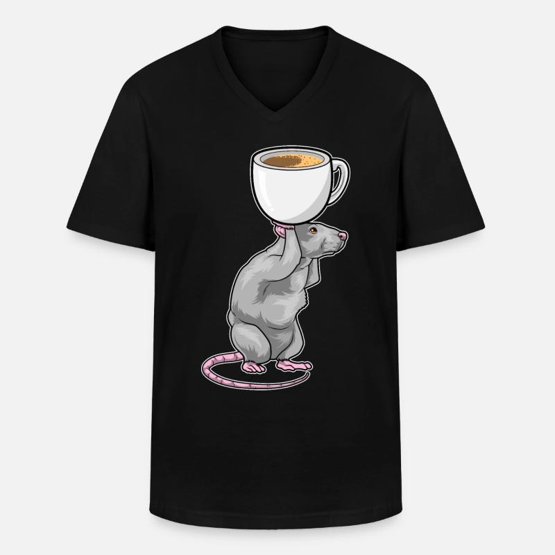 Mouse Coffee Mug - Men's V-Neck T-Shirt - black