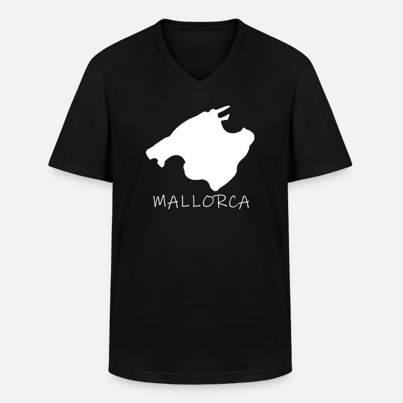 Mallorca - Männer-T-Shirt mit V-Ausschnitt - Schwarz
