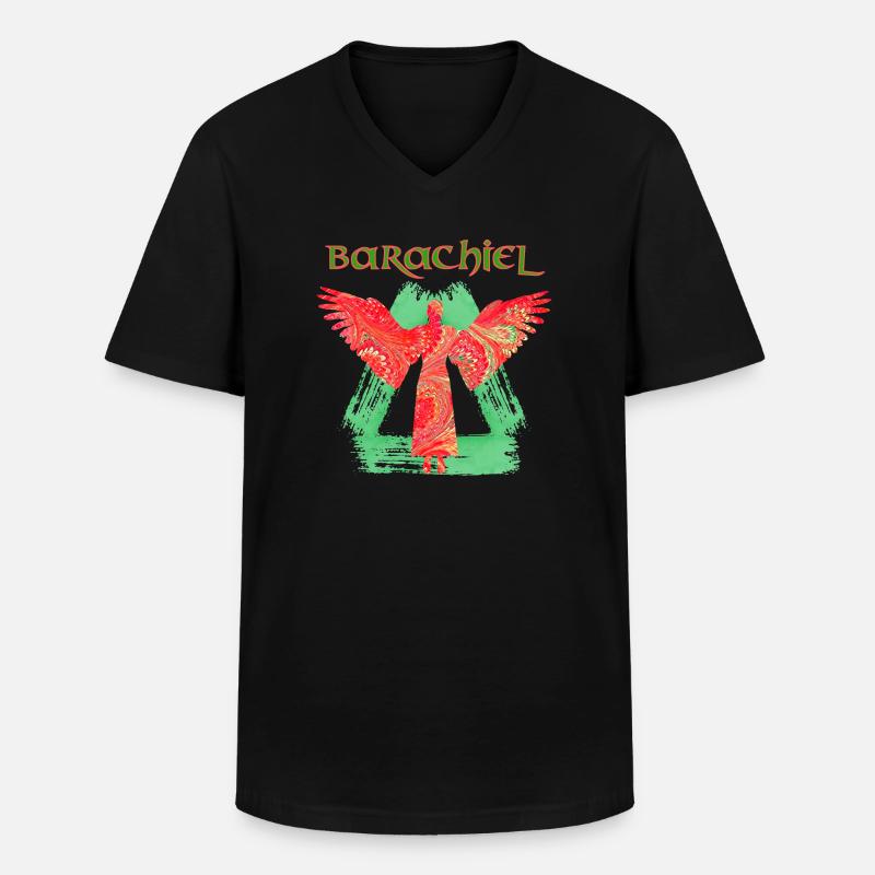 barachiel e 91 - Männer-T-Shirt mit V-Ausschnitt - Schwarz