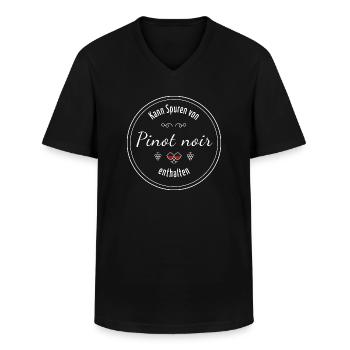 Kann Spuren von Pinot noir enthalten - Männer-T-Shirt mit V-Ausschnitt - Schwarz - Vorne - AI Model Male 178 dark (178cm)