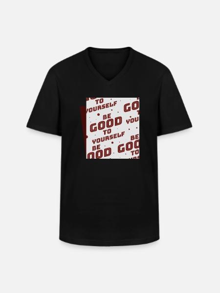 Be good to yourself - Men's V-Neck T-Shirt - black