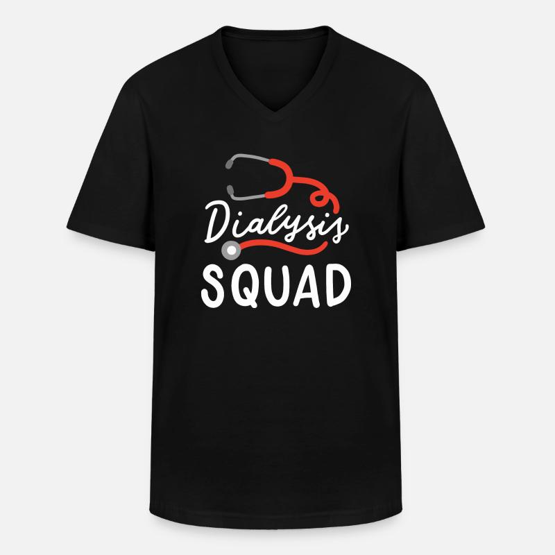 Dialyse-Kader - Männer-T-Shirt mit V-Ausschnitt - Schwarz