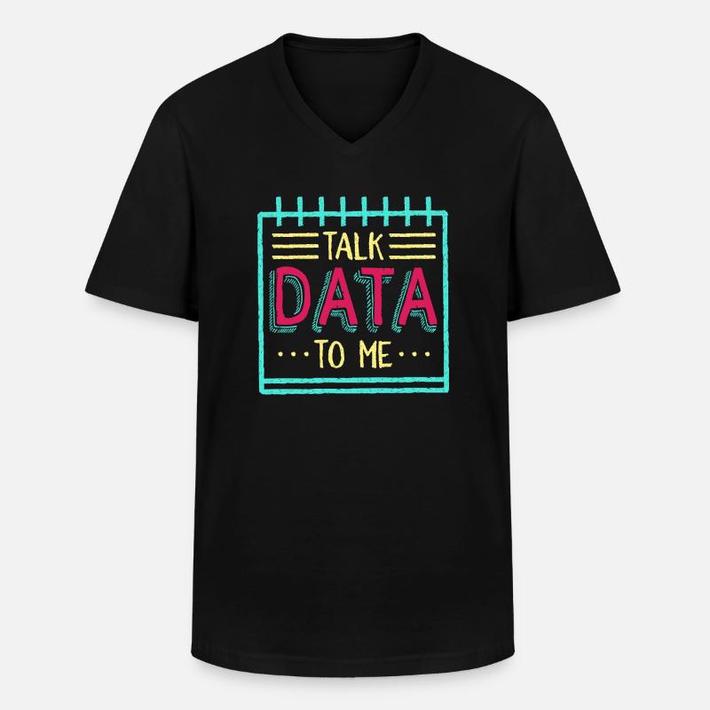 Sprich Daten mit mir - Männer-T-Shirt mit V-Ausschnitt - Schwarz