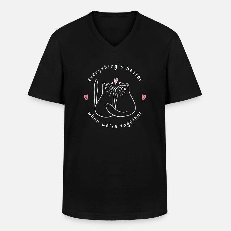 EVERYTHINGS BETTER - Männer-T-Shirt mit V-Ausschnitt - Schwarz