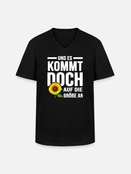 sonnenblume gartenglück im schrebergarten - Männer-T-Shirt mit V-Ausschnitt - Schwarz