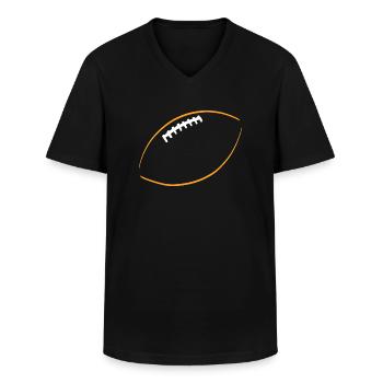 American Football Silhouette - Männer-T-Shirt mit V-Ausschnitt - Schwarz - Vorne - AI Model Male 178 dark (178cm)